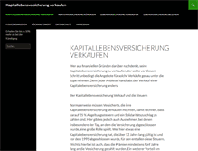 Tablet Screenshot of kapitallebensversicherungverkaufen.com